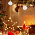 thumbnail image 1 of Lomotech Christmas Window Lights with Suction Cup, Battery Operated 7.7 Inch Warm White Star Lights with Timer Function for Christmas Decorations (2 Pack), 1 of 7