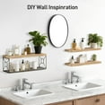 thumbnail image 5 of Cshidworld Bathroom Shelves Over Toilet with Storage Basket, 3+1 Tier Floating Shelf for Wall, Bathroom Floating Shelves with Toilet Paper Storage for Living Room Bedroom and Kitchen, Brown, 5 of 7