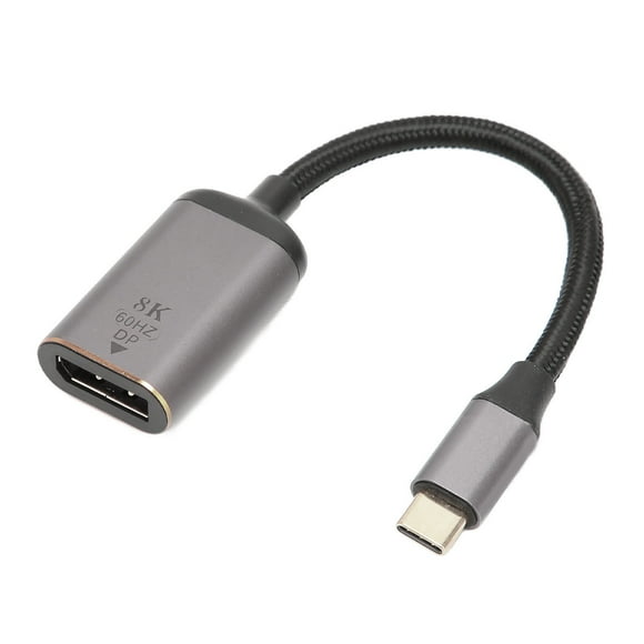 USB C To DisplayPort Adapter, Plug And Play 32.4Gbps Bandwidth USB C Male To DP Female Adapter Aluminum Alloy For Home