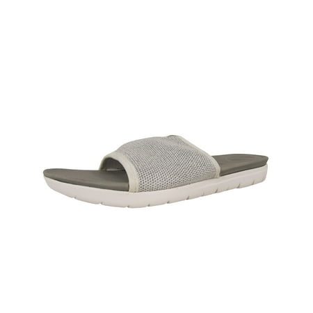 

Fitflop Womens Uberknit Slide Sandal Shoes Urban White/Silver US 6