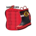 Kushyshoo Rubber Kids Rain Boots Fire Chief Rain Boots for Big Boys