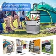 thumbnail image 5 of Collapsible Large Rolling Cooler 60-Can/40L,3-in-1 Insulated Soft Cooler Bag,Adjustable Wheels&Handle, Rolling Cooler Cart for Beach Camping Travel Outdoor Hot Takeout Orders, 5 of 8