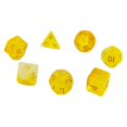 thumbnail image 1 of Juego de mesa de 7 dados multicaras, Trpg, DND, dados poliédricos para amantes, juego de dados, regalo, juego de guerra, ocio, entretenimiento, juego de dados, casino. Amarillo, 1 of 9