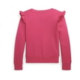 thumbnail image 2 of Polo Ralph Lauren Kids Ruffled Terry Sweatshirt (Big Kid) (Bright Pink W/White), 2 of 7