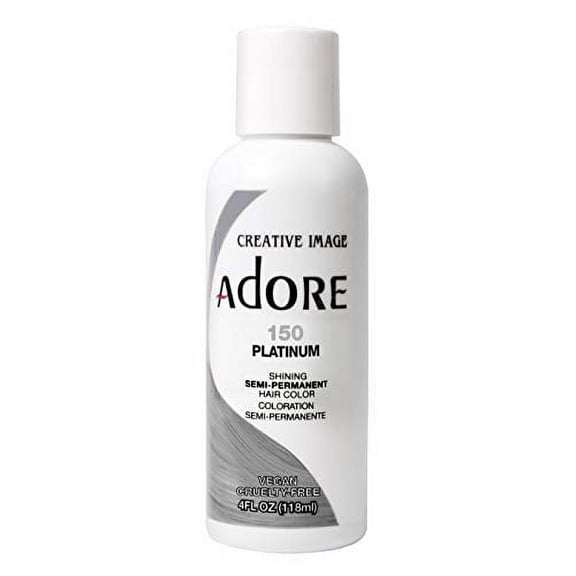 Adore Semi-Permanent Haircolor #150 Platinum 4 Ounce (118ml) (2 Pack)