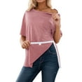 thumbnail image 2 of EliteGoogv Women's Post-Surgery Chemo Shirt Front Button Down Shoulder Recovery Top Easy Care Clothing with Rotating, 2 of 8