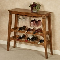 Vernazza Wine Rack Table Vintage Oak