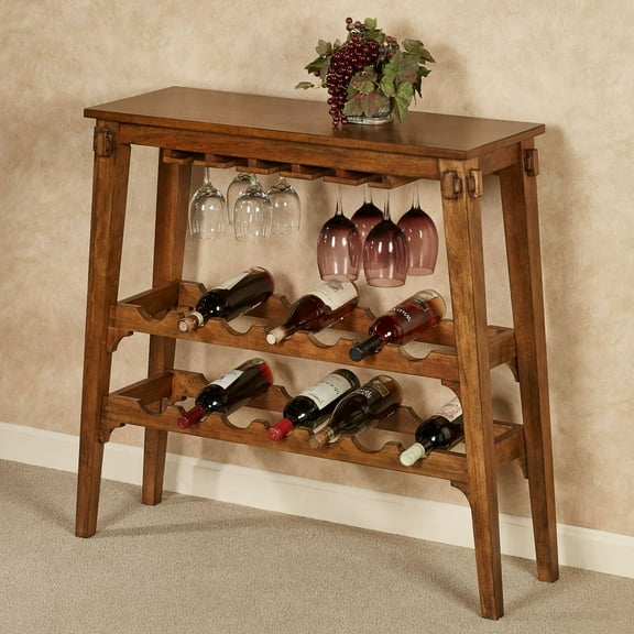 Vernazza Wine Rack Table Vintage Oak
