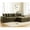 Green, variant on Three - Seater - Right - Side Chaise for Leisure - Family Living Space - Soft Corduroy Upholstery