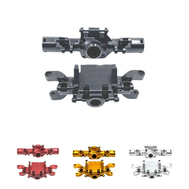 mmirethe Front And Rear Axle Housings For ZP1001 ZP1002 ZP1003 ZP1004 Aluminum Alloy Crawler Compact Yet Durable Design 2pcs Black
