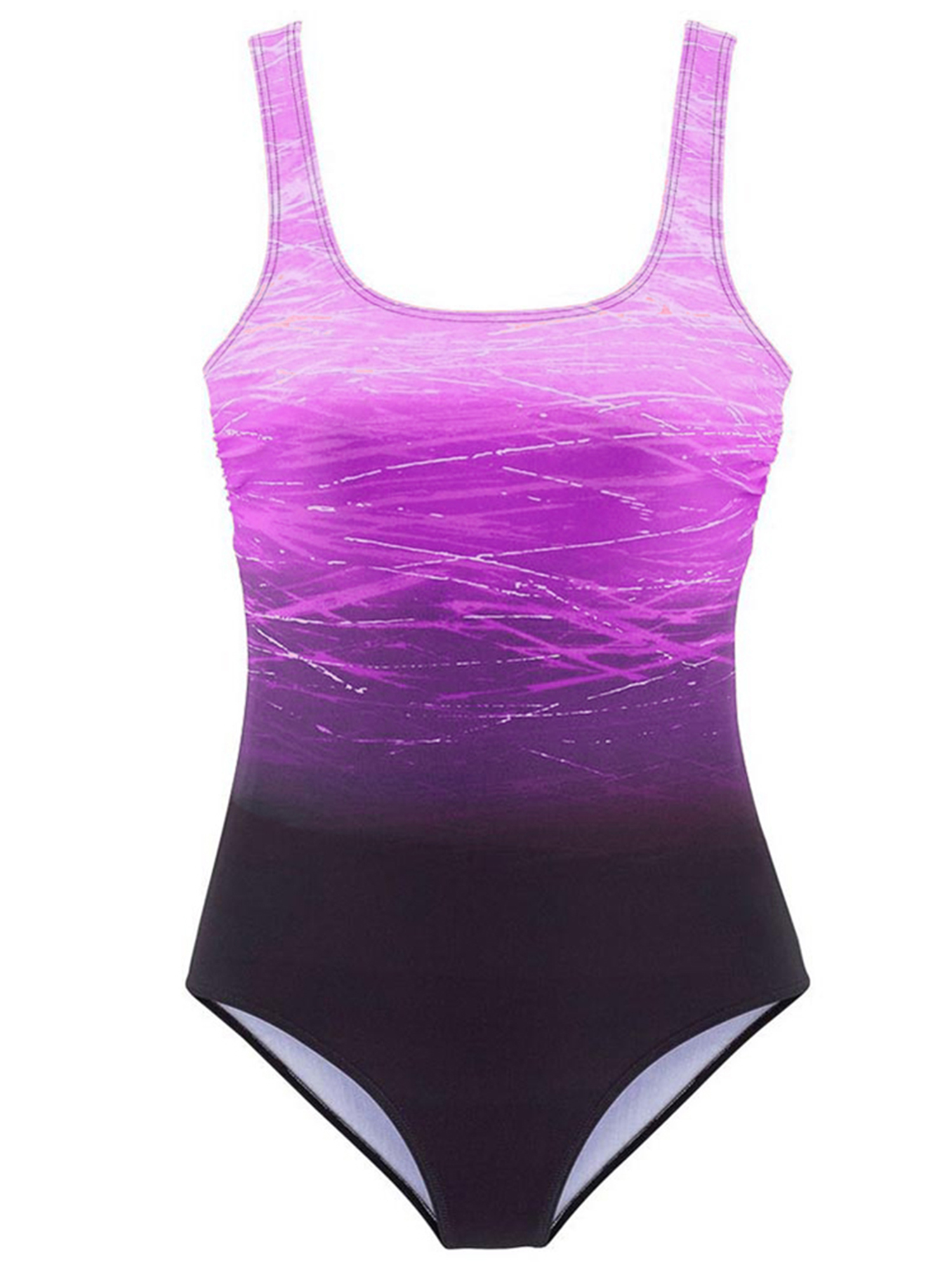 Sexy Dance Women's One Piece Swimsuits Gradient Color Athletic Swimwear Tummy Control Monokini Bathing Suits Size Medium US 4-6 - image 4 of 5