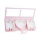 thumbnail image 1 of Caja de regalo de flores del día de la madre, presente liviano envolviendo la tapa transparente Mometa con forma de letra, rosa, 1 of 9
