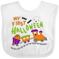 thumbnail image 3 of Inktastic My First Halloween- Train with Pumpkins, Bats, Cat,and Ghost Boys or Girls Baby Bib, 3 of 4