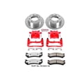 thumbnail image 1 of Power Stop Kc204136 Brake Kit 1-Click Brake Kit Z36 Extreme Carbon Fiber Ceramic Brake Pads Cross-Drilled And Slotted Rotor With Rotor/ Brake Pad/ Powder Coated Red Caliper/ Hardware, 1 of 1
