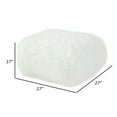 thumbnail image 5 of Ammy 27 Inch Square Ottoman, Foam, Modern Soft White Faux Fur Upholstery, 5 of 5