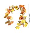 thumbnail image 4 of Rourlinge 78.7" Maple Leaf Rattan Garland Fall Harvest Decor Faux Foliage Fireplace Mantel Shelf Entryway Hanger Thanksgiving Christmas Party Farmhouse Home Styling, 4 of 9