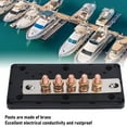 thumbnail image 4 of Power Distribution Busbar Marine Battery Bus Bar 5 Way Power Distribution Block DC48V 300A M8 X 5 Heavy Duty Safe Connection Marine Battery Bus Bar for Vehicles Boats, 4 of 7