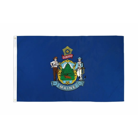 2x3 Maine SuperPoly Flag 2'x3' Banner Grommets