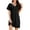 Black, variant on Dress for Women Summer V Neck Short Sleeve Casual T-shirt Mini Dresses Pink XL