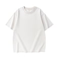 thumbnail image 1 of Styesk T-Shirts pour Hommes Vintage Couleur Unie Décontracté Manches Courtes Col Rond, 1 of 2