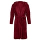 thumbnail image 2 of Batas Prolriy para mujer, bata de baño con capucha, ligera, suave, de felpa, larga, de franela, para dormir, bata de baño con capucha, larga y cálida, color vino, talla XL, 2 of 4
