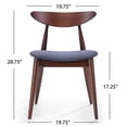 thumbnail image 3 of Christopher Knight Home Barron Fabric Dining Chairs, 2-Pcs Set, Charcoal, 3 of 5
