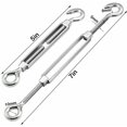 thumbnail image 2 of Tensioner Cable Hook M5 (Hook and Eye), Steel Wire Tensioner / Stainless Steel 304 Stainless Steel Cable Tensioner For Clothes Line, Steel Cable, Steel Rope - 10 Pieces -, 2 of 4