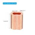 thumbnail image 2 of Unique Bargains 3/16"/ 5mm Wire Rope Loop Sleeve, 5 Pack Copper Double Ferrule Duplex Crimping Loop Sleeve, Golden, 2 of 5