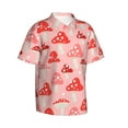 thumbnail image 2 of Easygdp Cute Mushroom1 Men's Hawaiian Shirts Print Lapel Short Sleeve for Beach, vacation, party, casual occasions - XX-Large, 2 of 9