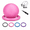 Pink, variant on Innotech SC 65cm Yoga Ball with Base & Resistance Bands – Anti-Burst Matte Stability Ball – 750 lb Capacity – Includes Pump & Straps – 1 Pack –Silver