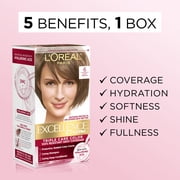 LOreal Paris Excellence Creme Permanent Hair Color, 5 Medium Brown, Triple Protection, 1 Kit
