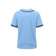 thumbnail image 3 of Lutiedan Boys Baseball Jersey Button Down Hip Hop Sport T Shirts V Neck Short Sleeve Quick Dry Casual Sport Tops Size 3-15, 3 of 6