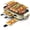 Red, variant on TPKJAM 5-in-1 Electric BBQ Grill: 1500W, Detachable Non-Stick Frying Pan, Grille, 3 Raclette Trays & Waffle Maker. Adjustable Temp, Easy Clean.