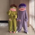 thumbnail image 7 of Silly Onesie Funny Frog Onesie Oversized Plush Fleece Hooded One Piece Pajamas, Cozy Home Loungewear, 7 of 7