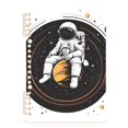 thumbnail image 7 of FORMRS 1-Subject Spiral Notebook 8" x 5" College Ruled 60 Refillable Sheet A5 Hard Cover, 2 Pack, White Astronaut Planet, 7 of 7