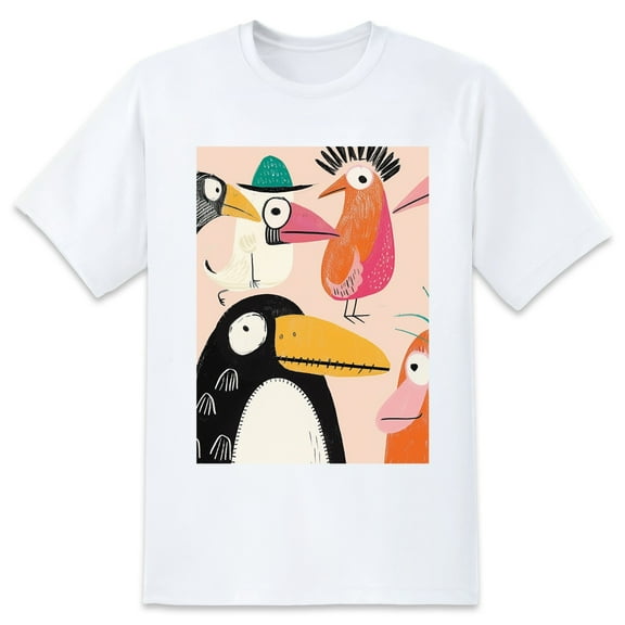 Basic Oversize Tees For WomenChicken Loose Boyfriend Shirts Casual Blouse round neck