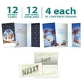 thumbnail image 5 of Tree-Free Greetings Christmas Greeting Card 12 Pack, 100% Recycled Paper, 3.7x7, Artful Winter (ZP70214), 5 of 5