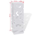 thumbnail image 4 of Porte-parapluie Carré Blanc Support de Rangement Bâton de Marche en Acier 48,5 cm, 4 of 4