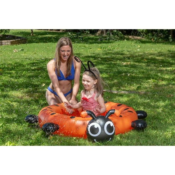 Poolmaster Ladybug Kiddie Wading Pool - Inflatable Swimming Pool for Kids