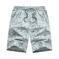 thumbnail image 7 of Men's Lightweight Beach Shorts, Elastic Waist with Aztec-Inspired Geometric Print, Breathable Shorts for Vacation and Outdoor Activities Green 3XL, 7 of 7