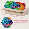 thumbnail image 5 of tie dye Velvet Portable Travel Organizer with Removable Compartment – Gift Idea, Jewelry Organizer, Storage Box, and Bracelet Holder, 5 of 7