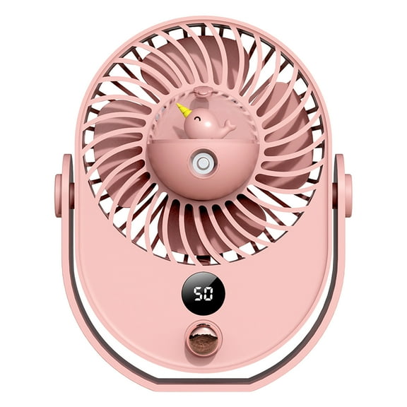 Fnochy Clearance Portable Small Fan USB Rechargeable 3-Speed Ultra-Quiet Blade-Free Desk Travel Outdoor Handheld Fan with Detachable Lanyard Long Battery Life