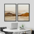 thumbnail image 3 of IDEA4WALL Framed Canvas Print Wall Art Set Brown Mountain Range Ocean Lake Nature Wilderness Modern Art Decorative Geometric Minimal Artwork for Living Room, Bedroom, Office -, 3 of 5