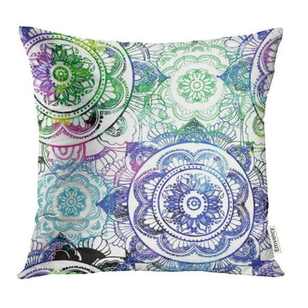 Lots Of Cushions ARHOME Mandala Ethnic Drawing Yoga Meditation Manually Stylish Lots of Details Pillowcase Cushion Cases 18x18 inch ()