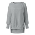 thumbnail image 6 of EDFBUYKRS Female Long Sleeve Sweatshirt Women's Zip Neck Wrap Pullover Sweatshirt with Pockets Size M, 6 of 8