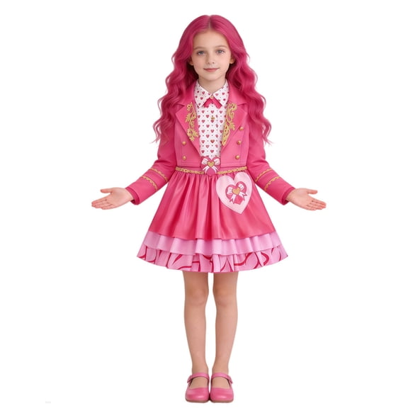 Pink Princess Dress Cosplay Costume Rise of Red Halloween Costumes Outfit Pleated Dress Classic Movie Character Anime Cosplay Halloween Cosplay, 110