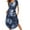 Tie-dye Blue, variant on URMAGIC Women's Cotton V Neck Short Sleeve Nightshirt w Pocket Loose Nightgown Pjs Dress
