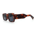 thumbnail image 6 of Mod Thick Plastic Minimal Plastic Retro Fashion Sunglasses Tortoise - Black, 6 of 7