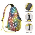 thumbnail image 4 of Minimalist Chic Sling Backpack for Travel and Daily Use, Lightweight Crossbody Bag Featuring Classic Artistic Geometric and Colorful Abstract Patterns, 4 of 6