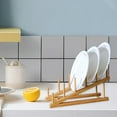 thumbnail image 7 of Wooden Dish Plate Bowl Cup Book Pot Lid Cutting Board Drying Rack Stand Drainer Storage Holder Organizer Kitchen Cabinet,Dish Storage and Pot Lid Organizer - Kitchen Storage Organizer（Keep Dry）, 7 of 7